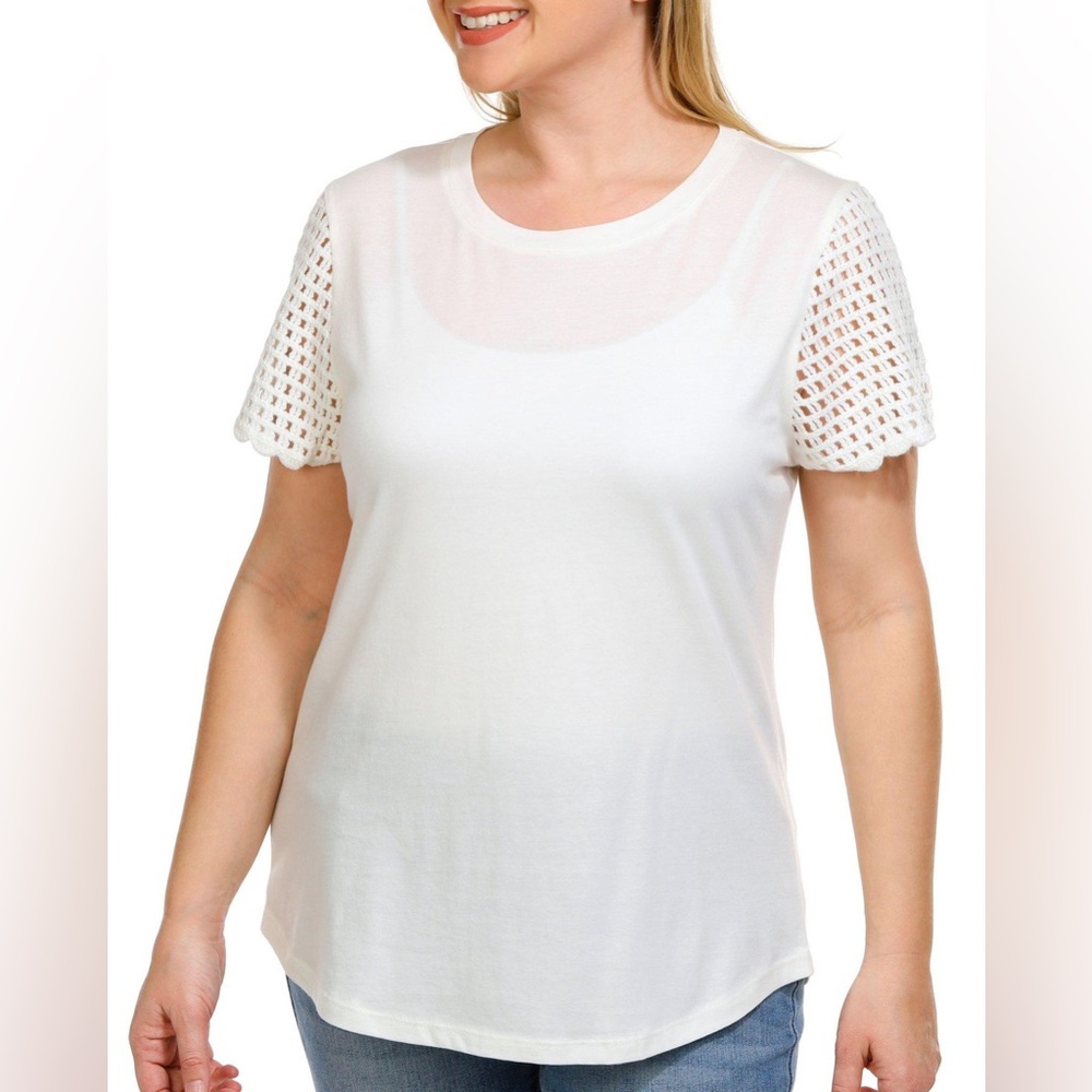 C&C California Solid Short Open Sleeve Top Size XL